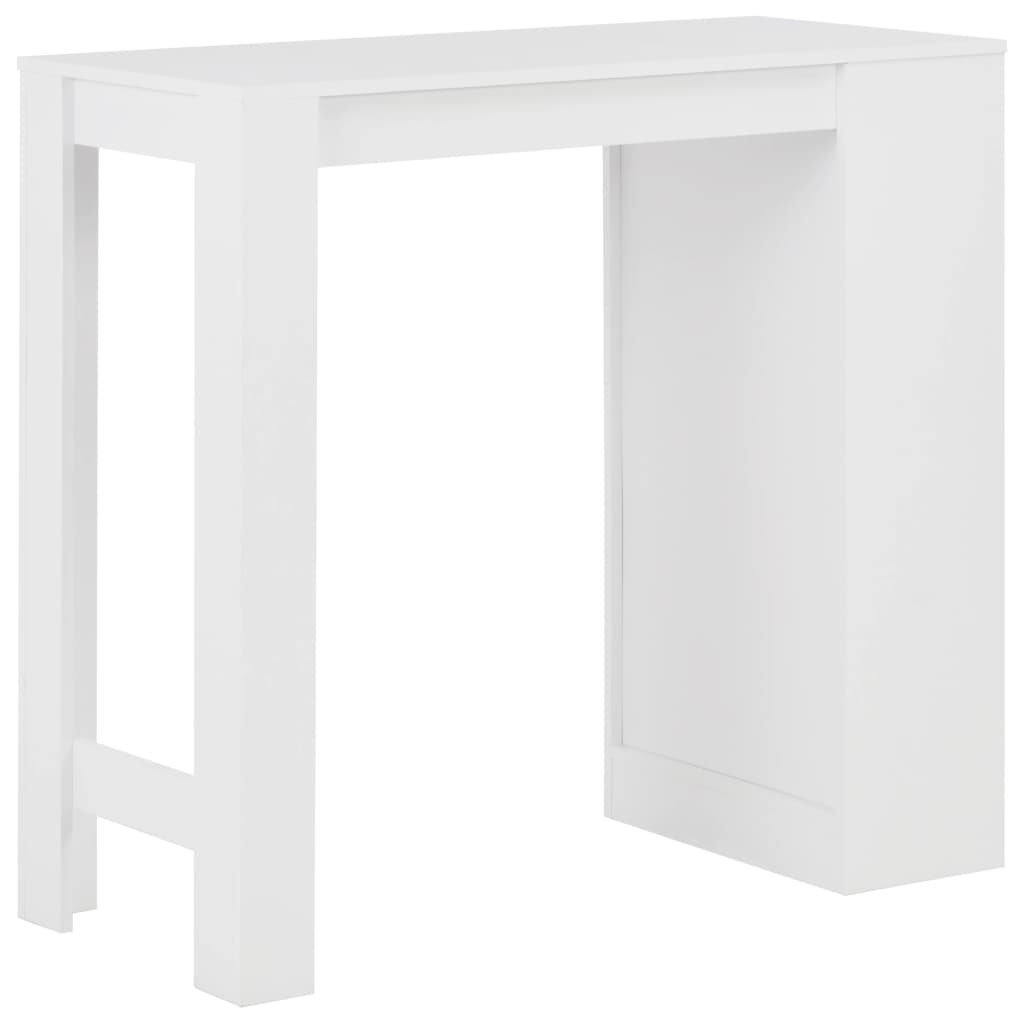 NNEVL Bar Table with Shelf White 110x50x103 cm-2