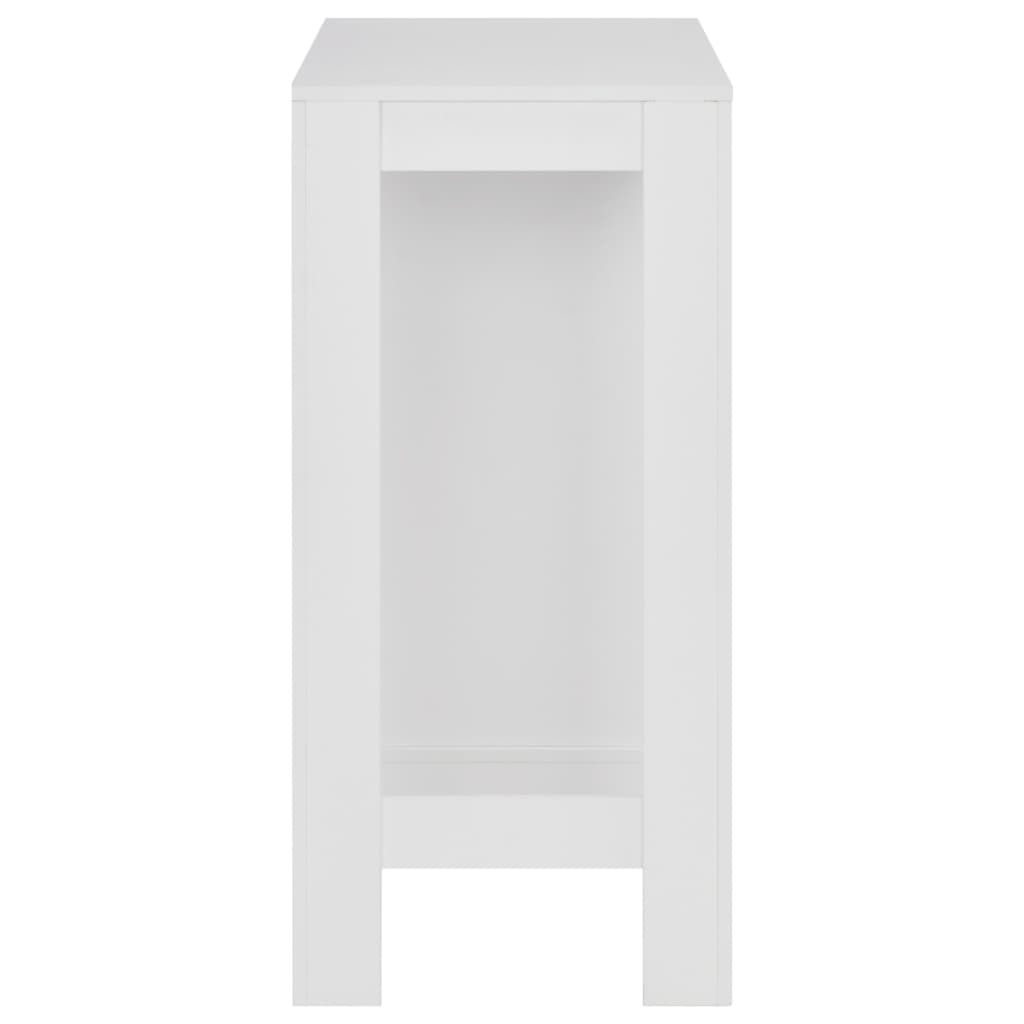 NNEVL Bar Table with Shelf White 110x50x103 cm-3
