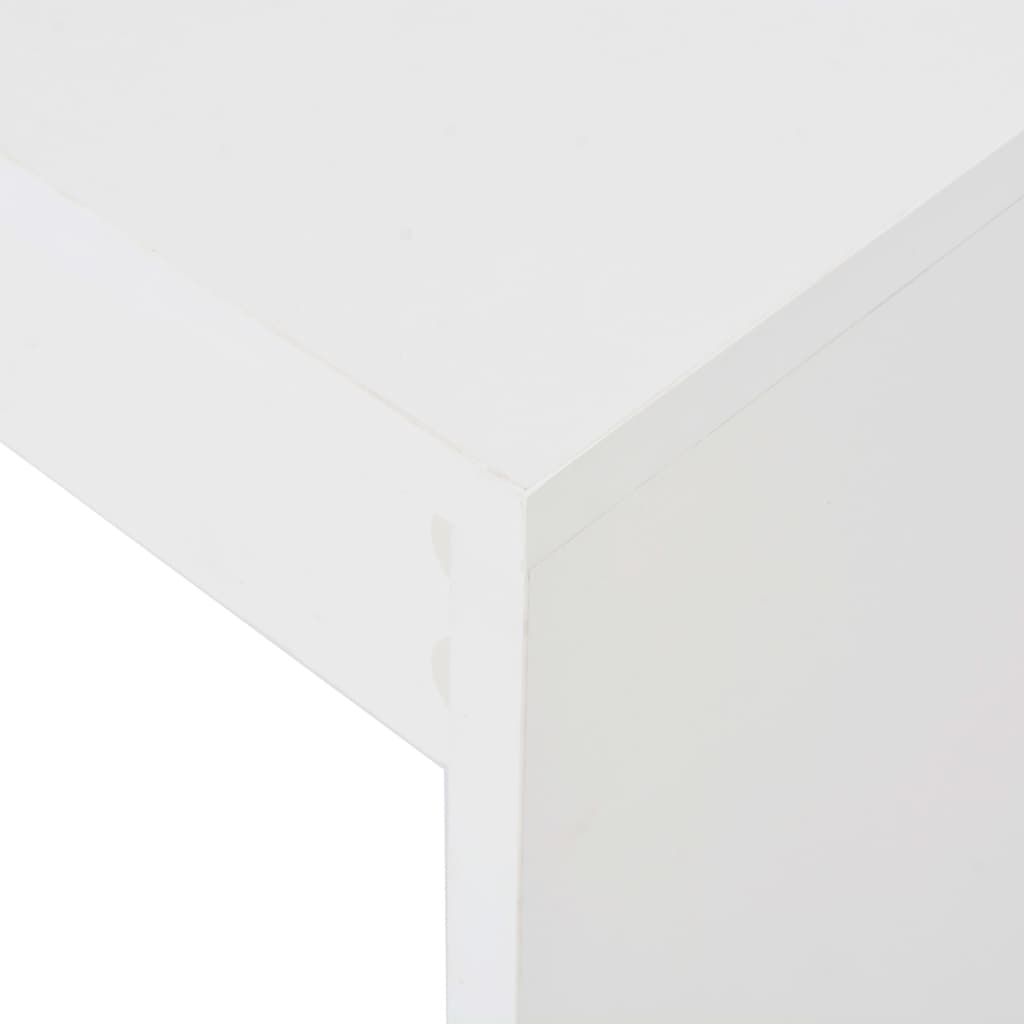 NNEVL Bar Table with Shelf White 110x50x103 cm-4