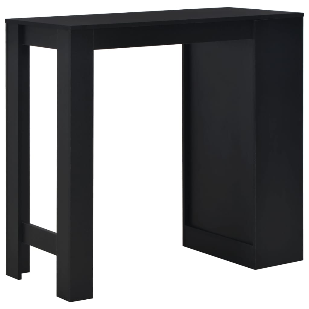 NNEVL Bar Table with Shelf Black 110x50x103 cm-1