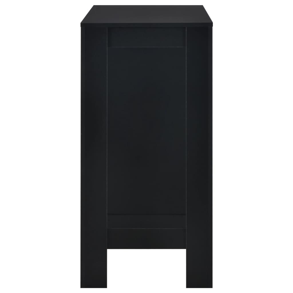NNEVL Bar Table with Shelf Black 110x50x103 cm-2