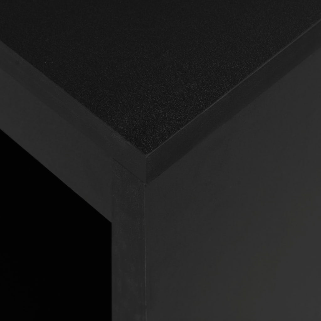 NNEVL Bar Table with Shelf Black 110x50x103 cm-3
