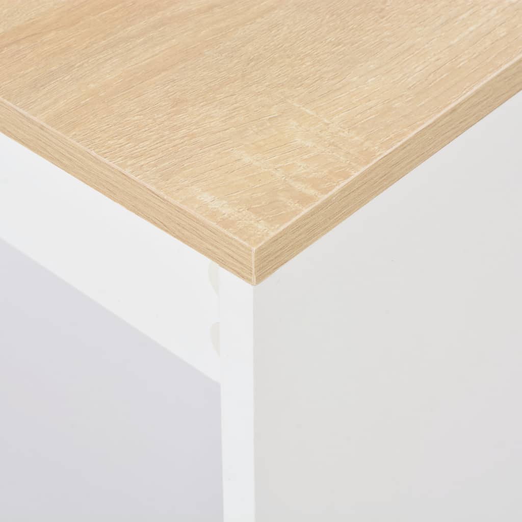 NNEVL Bar Table with Shelf White 110x50x103 cm-1