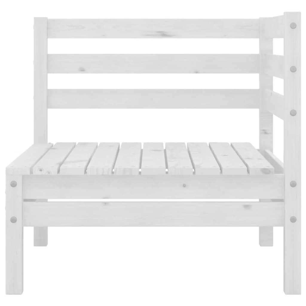 NNEVL 3 Piece Garden Lounge Set Solid Pinewood White-2