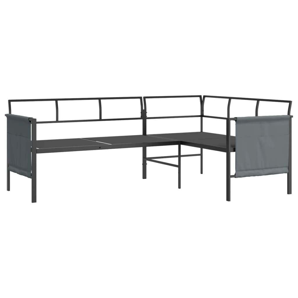 NNEVL 2 Piece Garden Dining Set Anthracite Steel-4