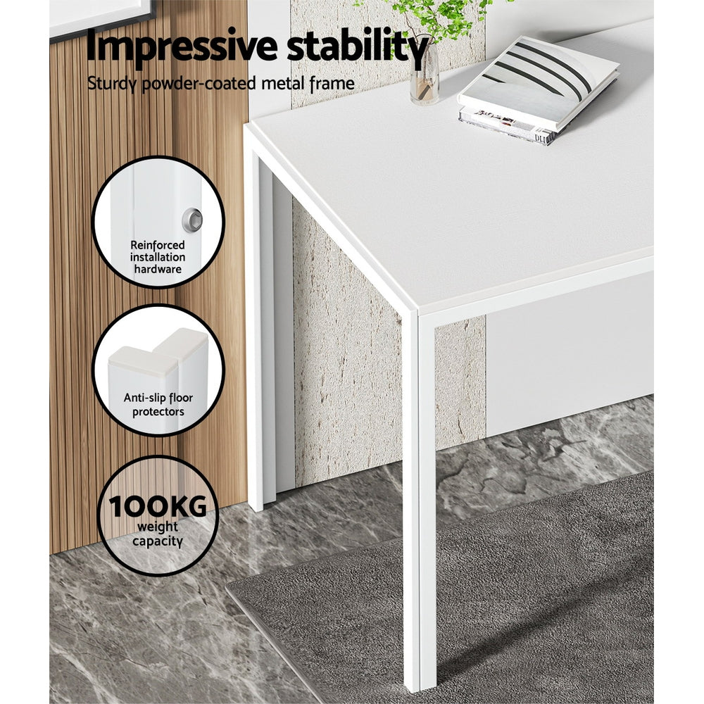 NNEDSZ Artiss Dining Chairs and Table Dining Set 4 Chair Set Of 5 White-3